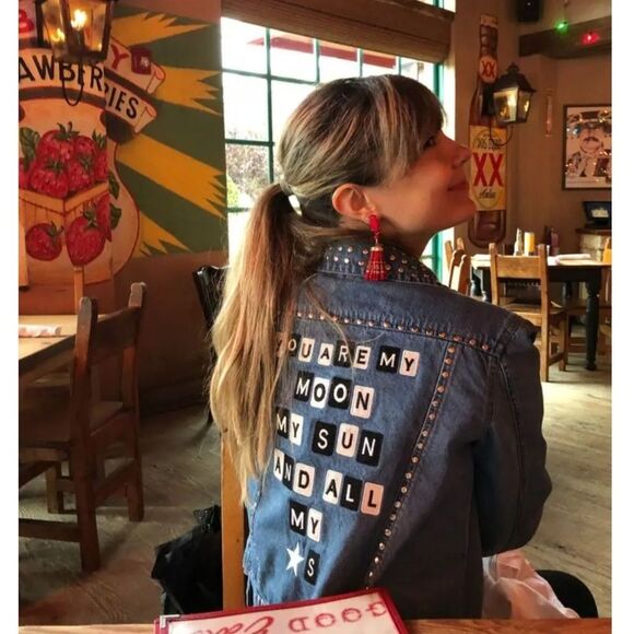 Samantha Sipos|You Are My Moon Denim Jacket, MEDIUM - Picture 2 of 14